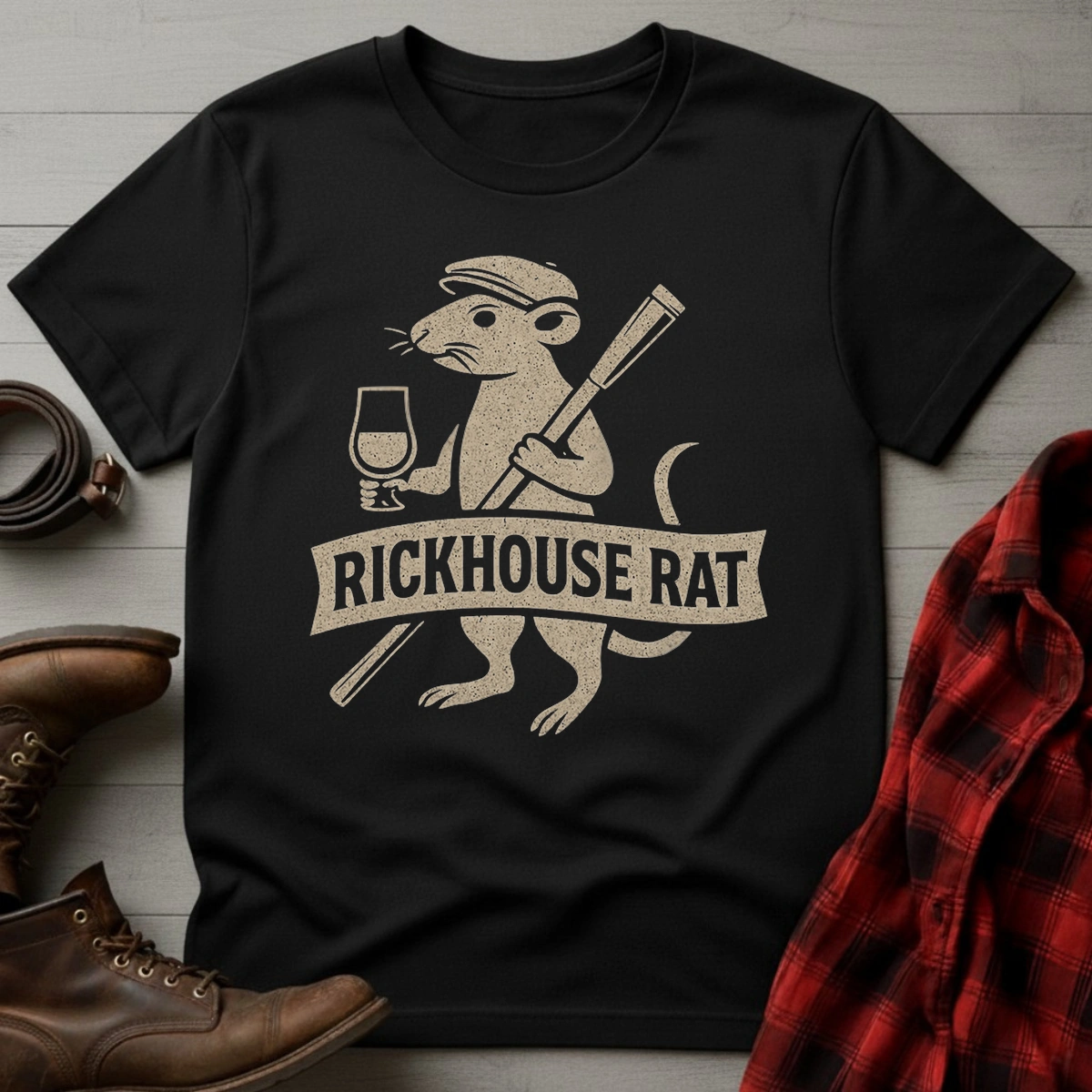 Whiskey Rickhouse Rat T-Shirt