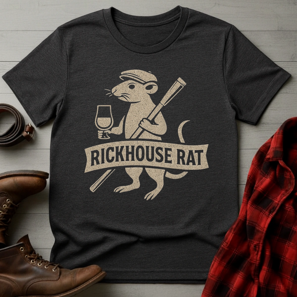 Whiskey Rickhouse Rat T-Shirt