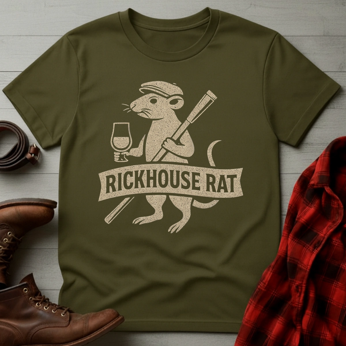 Whiskey Rickhouse Rat T-Shirt