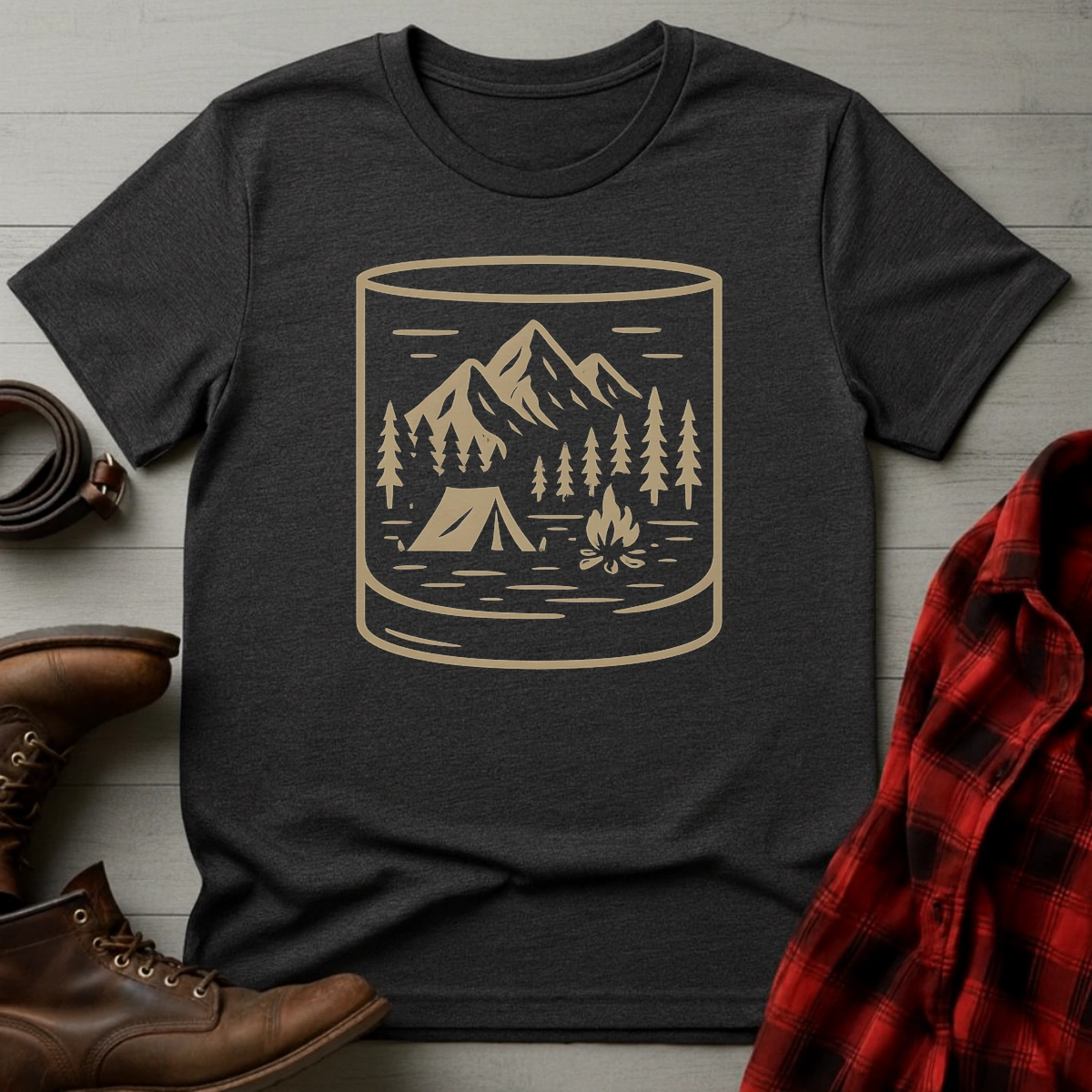 Whiskey Campfire Rocks T-Shirt