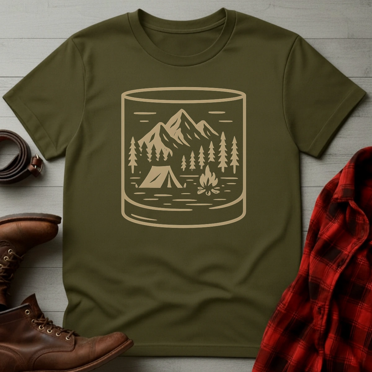 Whiskey Campfire Rocks T-Shirt