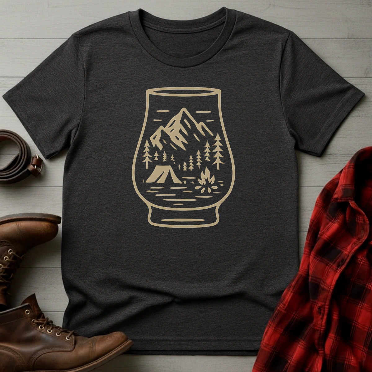 Whiskey Campfire Tumbler T-Shirt