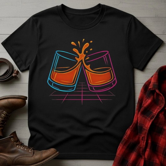 Clinking Neon Whiskey T-Shirt