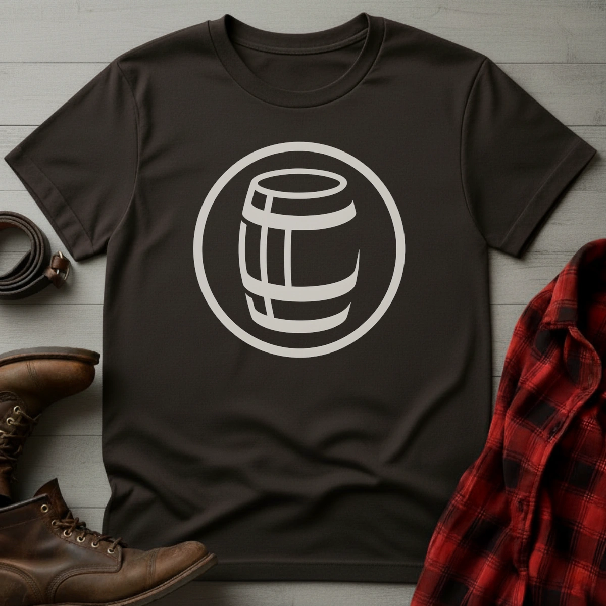 Minimalist Whiskey Barrel T-Shirt