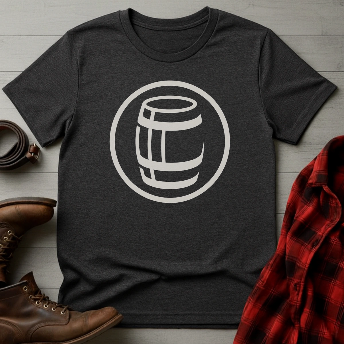 Minimalist Whiskey Barrel T-Shirt