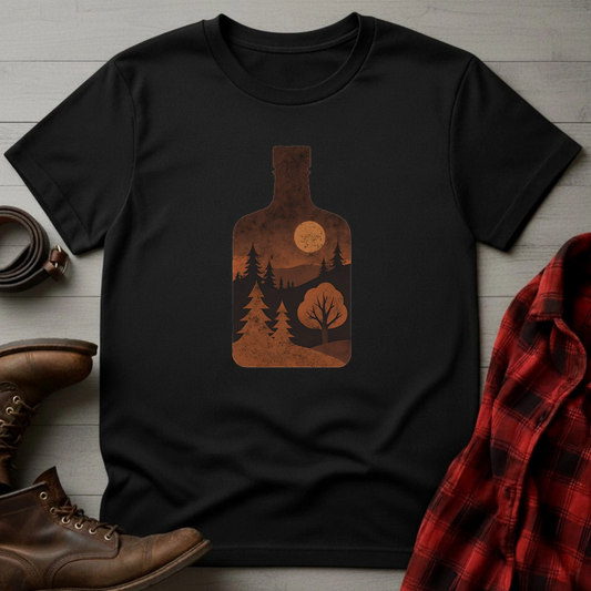 Whiskey Bottle Forest T-Shirt