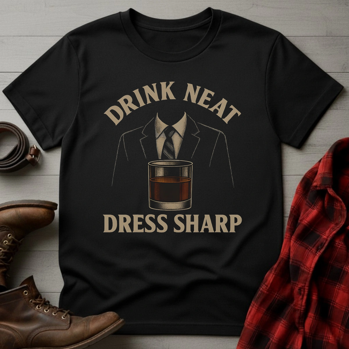 Whiskey Neat & Sharp T-Shirt