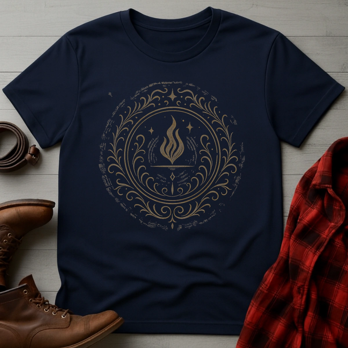 Distressed Distillers Flame T-Shirt
