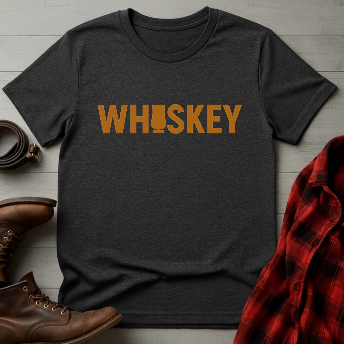 Whiskey Typography T-Shirt