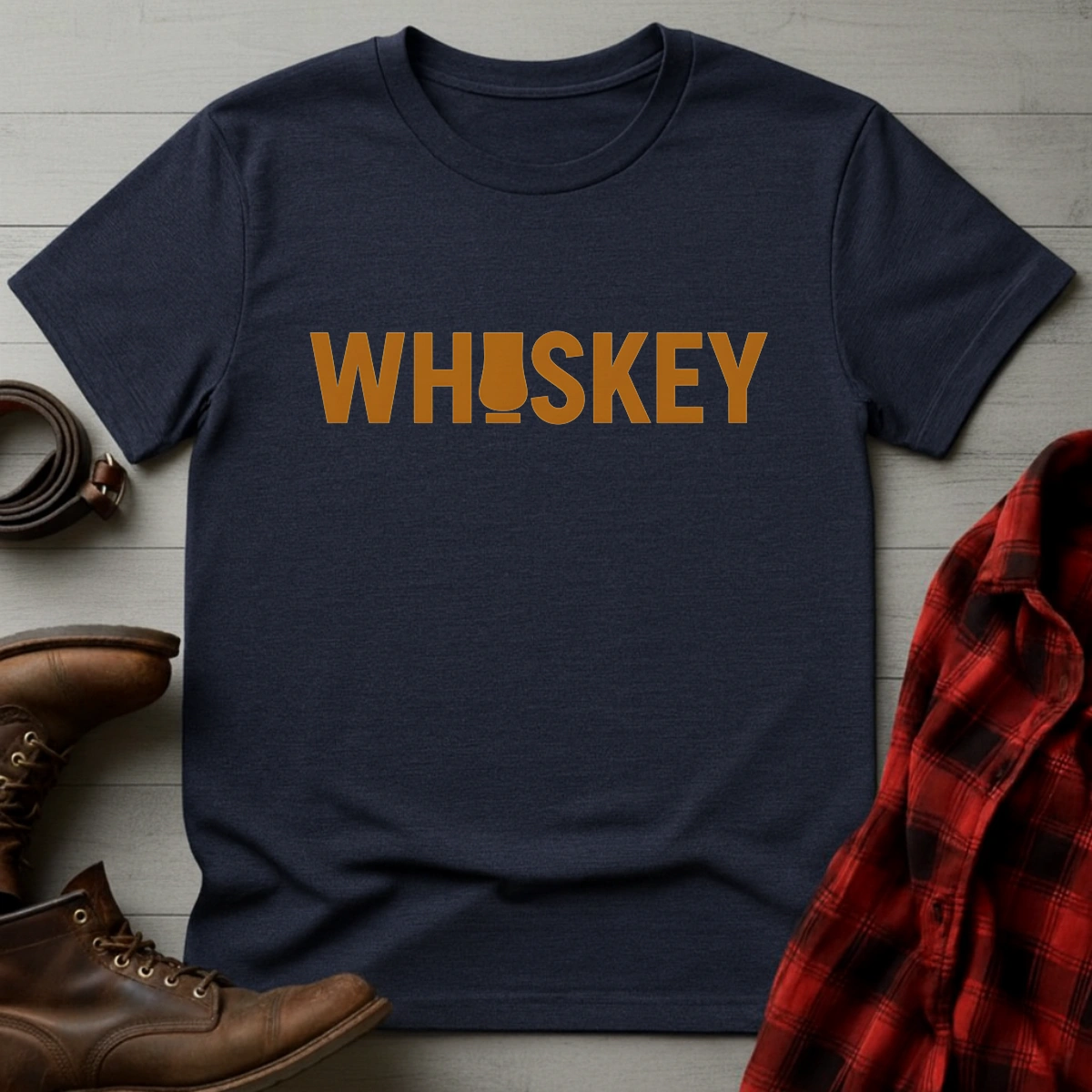 Whiskey Typography T-Shirt