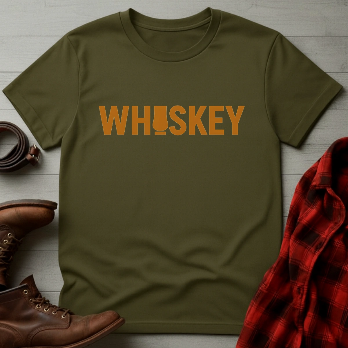 Whiskey Typography T-Shirt