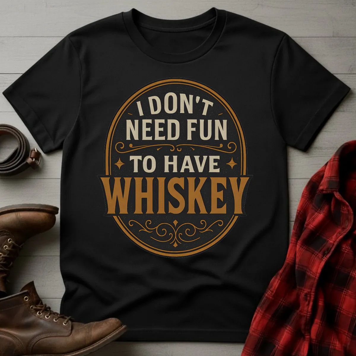 Fun Whiskey Badge T-Shirt