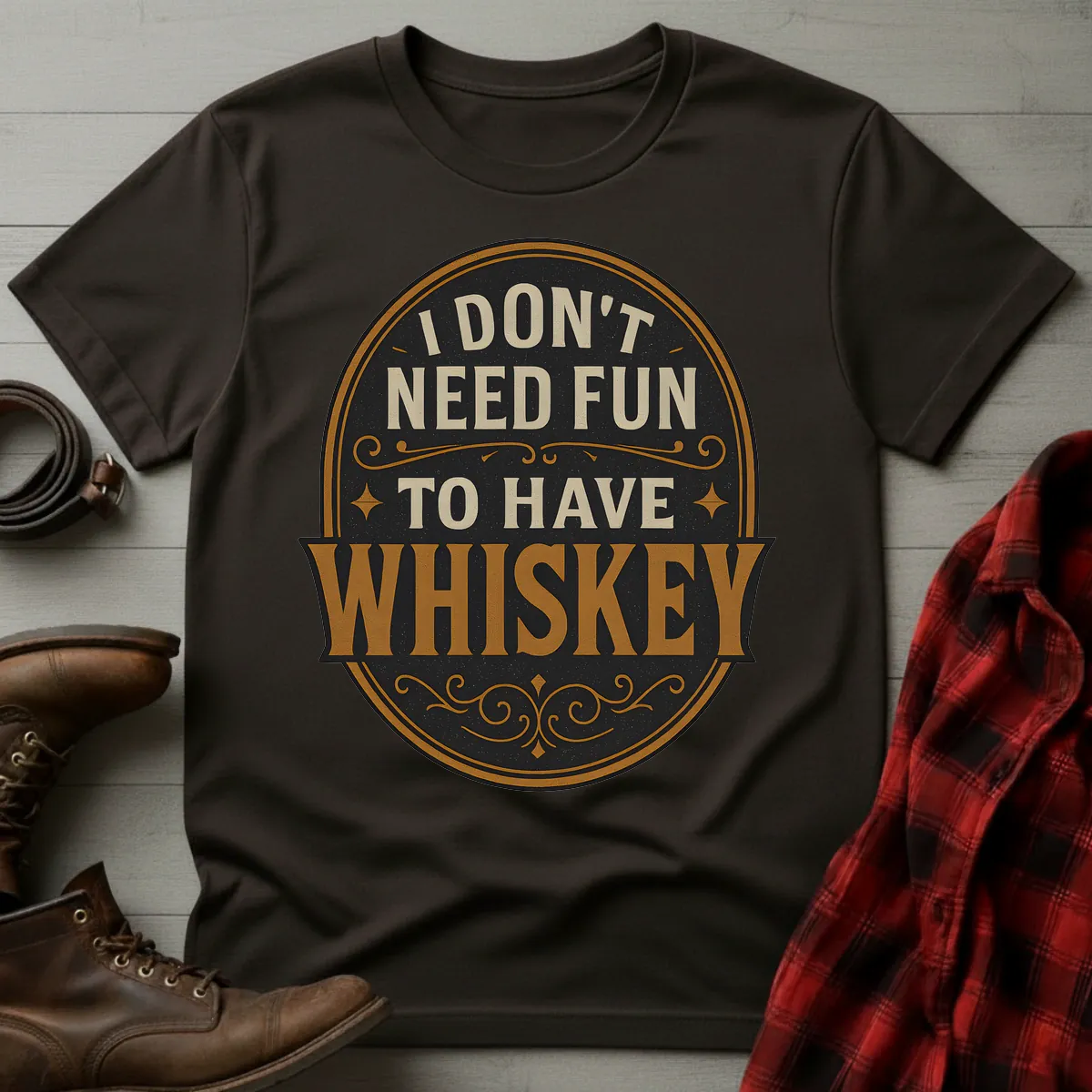 Fun Whiskey Badge T-Shirt