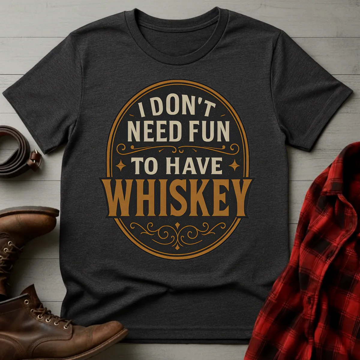 Fun Whiskey Badge T-Shirt