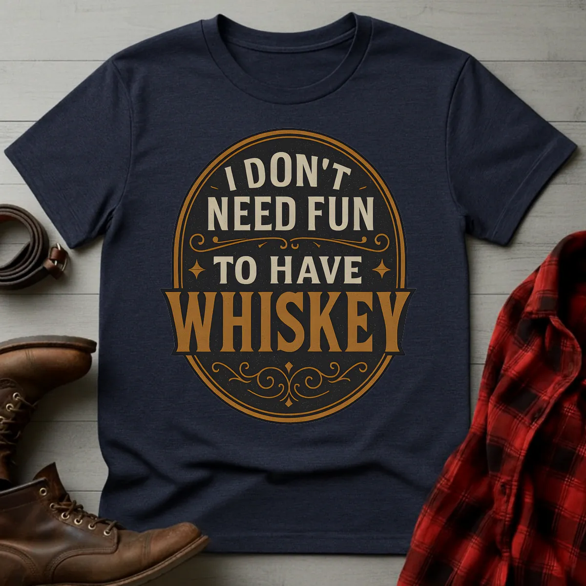 Fun Whiskey Badge T-Shirt