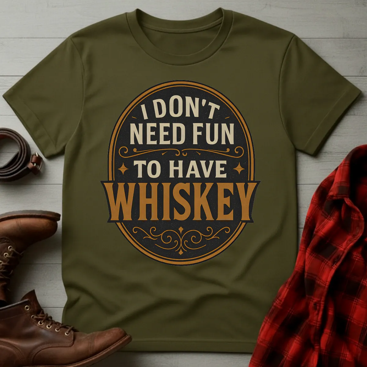 Fun Whiskey Badge T-Shirt