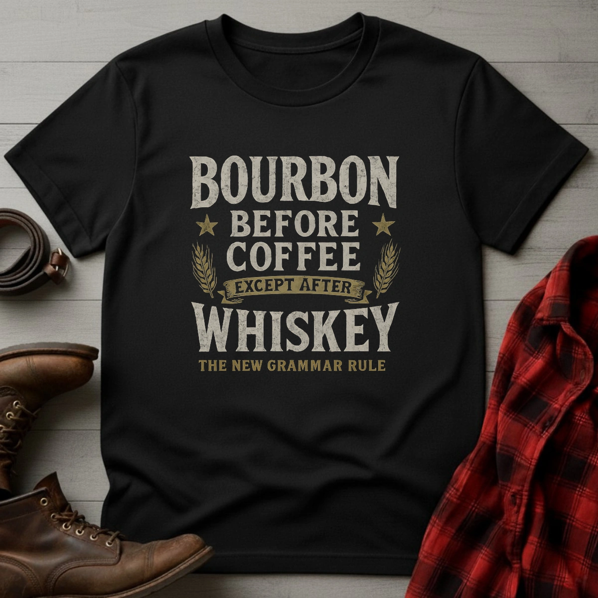 Bourbon Coffee Whiskey Rule T-Shirt