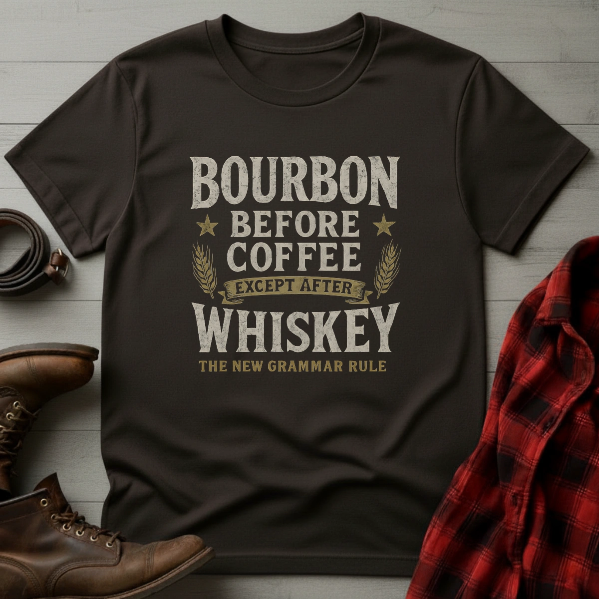 Bourbon Coffee Whiskey Rule T-Shirt