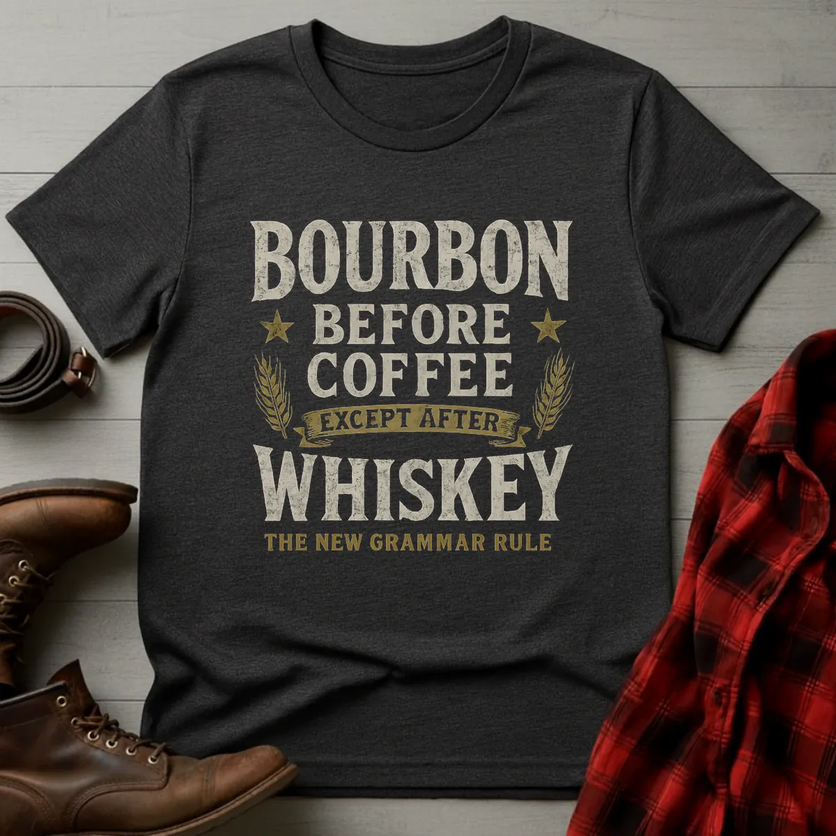Bourbon Coffee Whiskey Rule T-Shirt