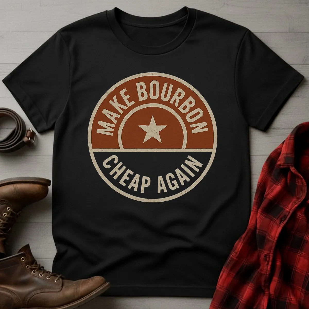 Make Bourbon Cheap Again Star T-Shirt