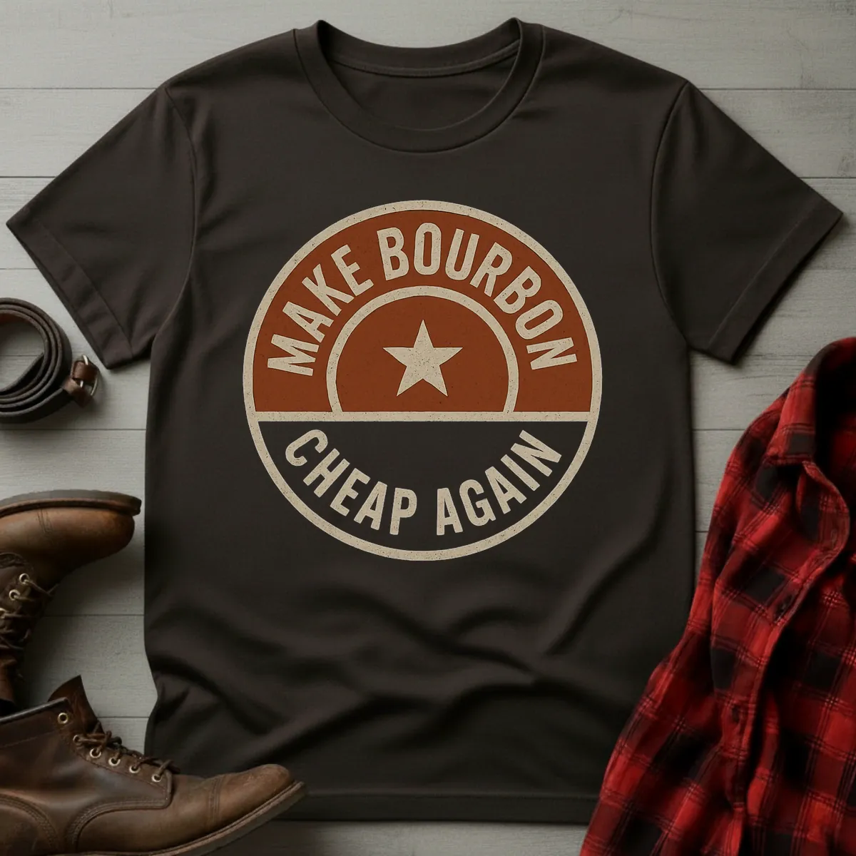 Make Bourbon Cheap Again Star T-Shirt