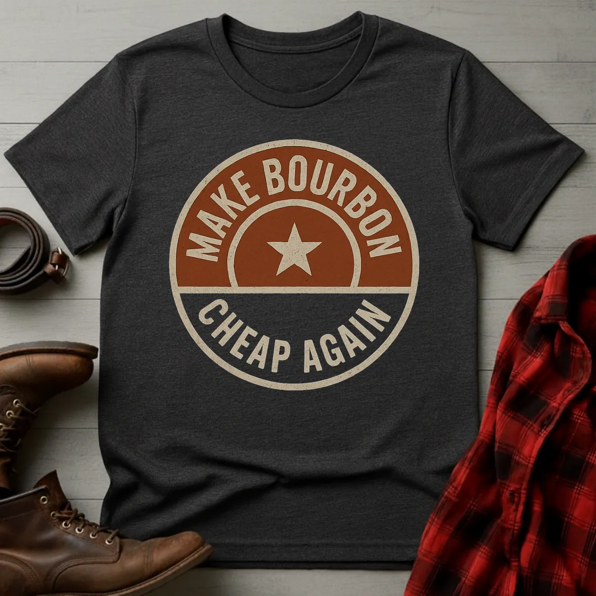 Make Bourbon Cheap Again Star T-Shirt