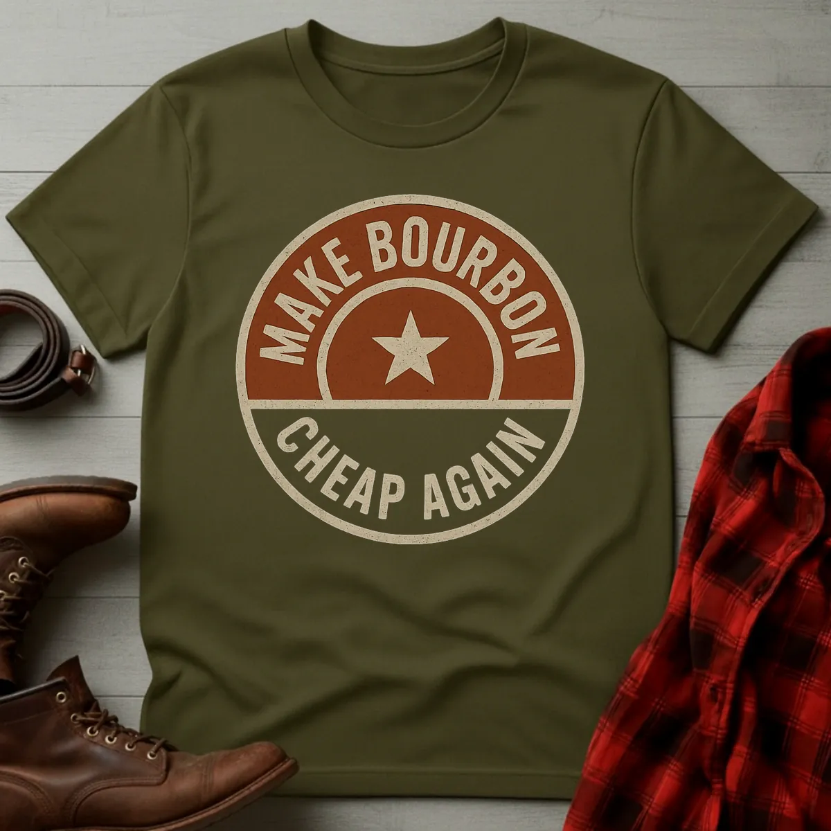 Make Bourbon Cheap Again Star T-Shirt
