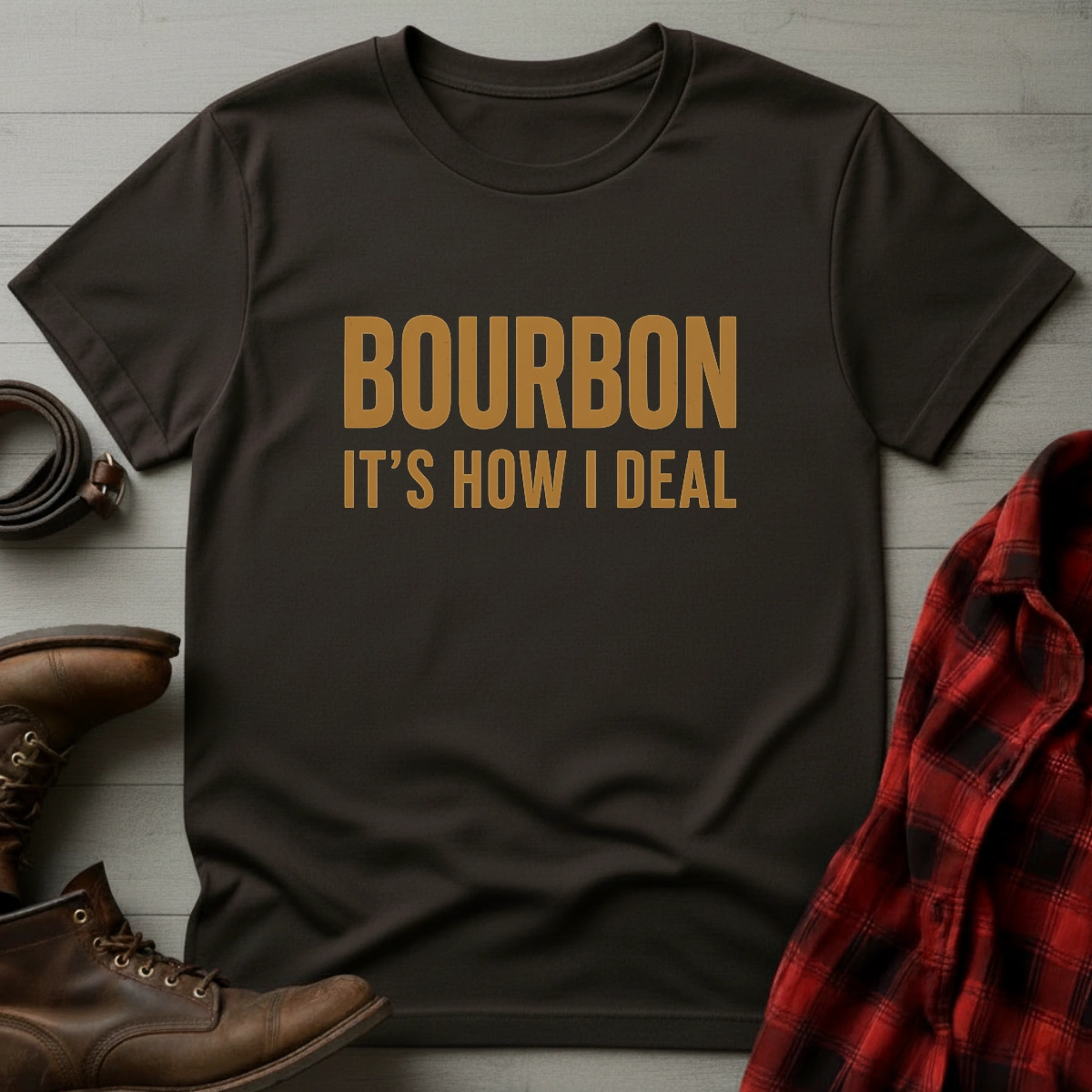 Bourbon How I Deal T-Shirt