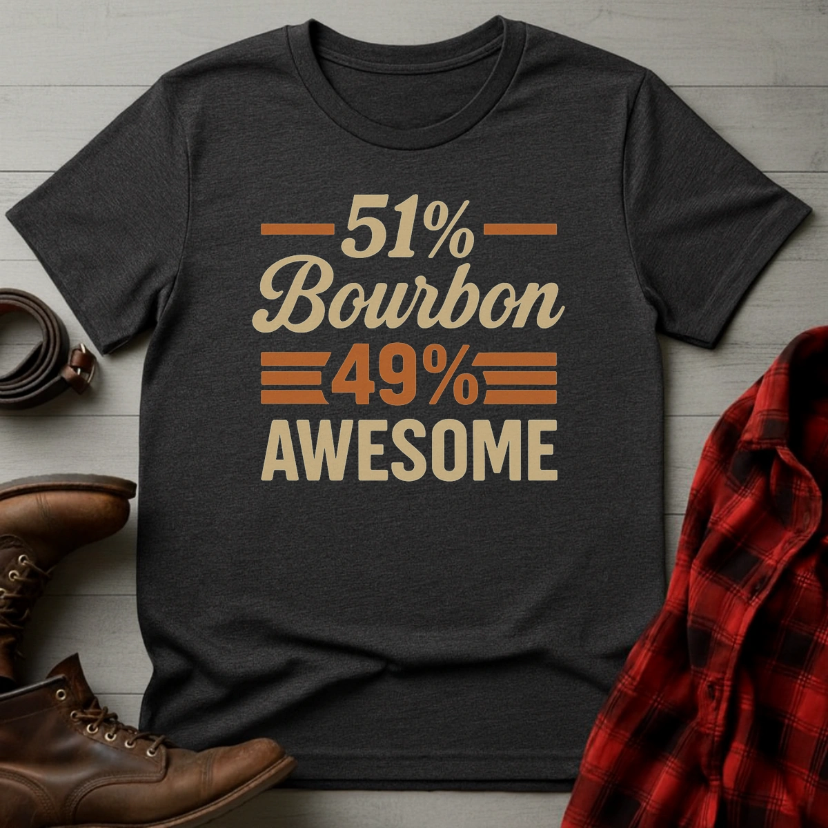 51% Bourbon 49% Awesome T-Shirt