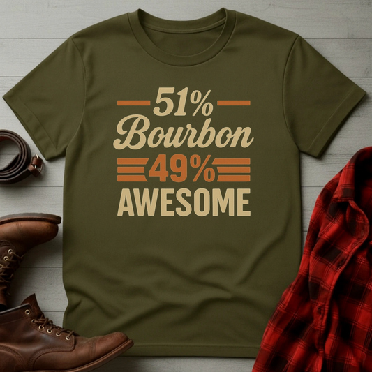 51% Bourbon 49% Awesome T-Shirt