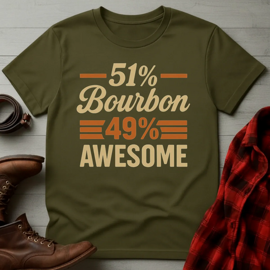51% Bourbon 49% Awesome T-Shirt