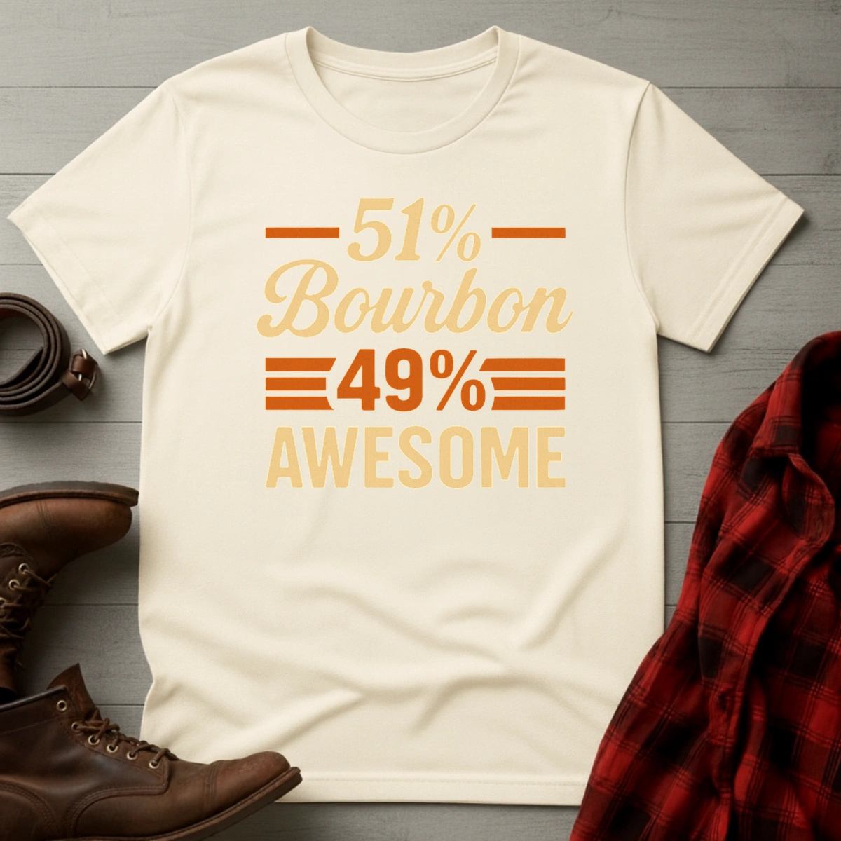 51% Bourbon 49% Awesome T-Shirt