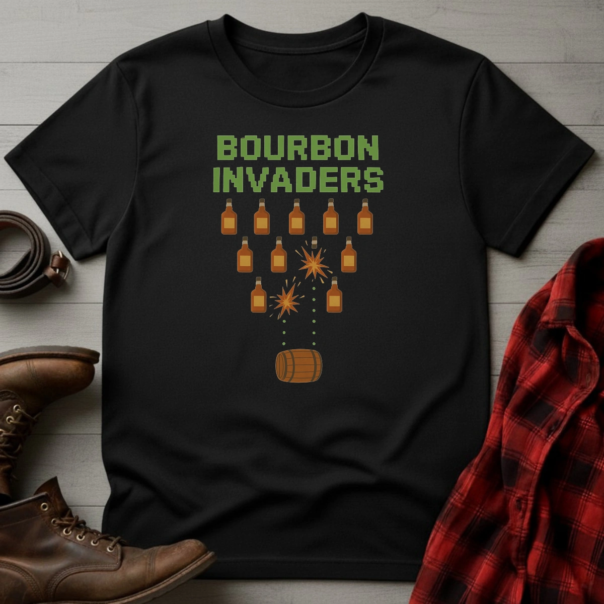 Bourbon Invaders T-Shirt