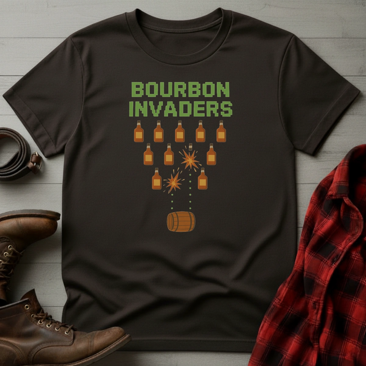 Bourbon Invaders T-Shirt