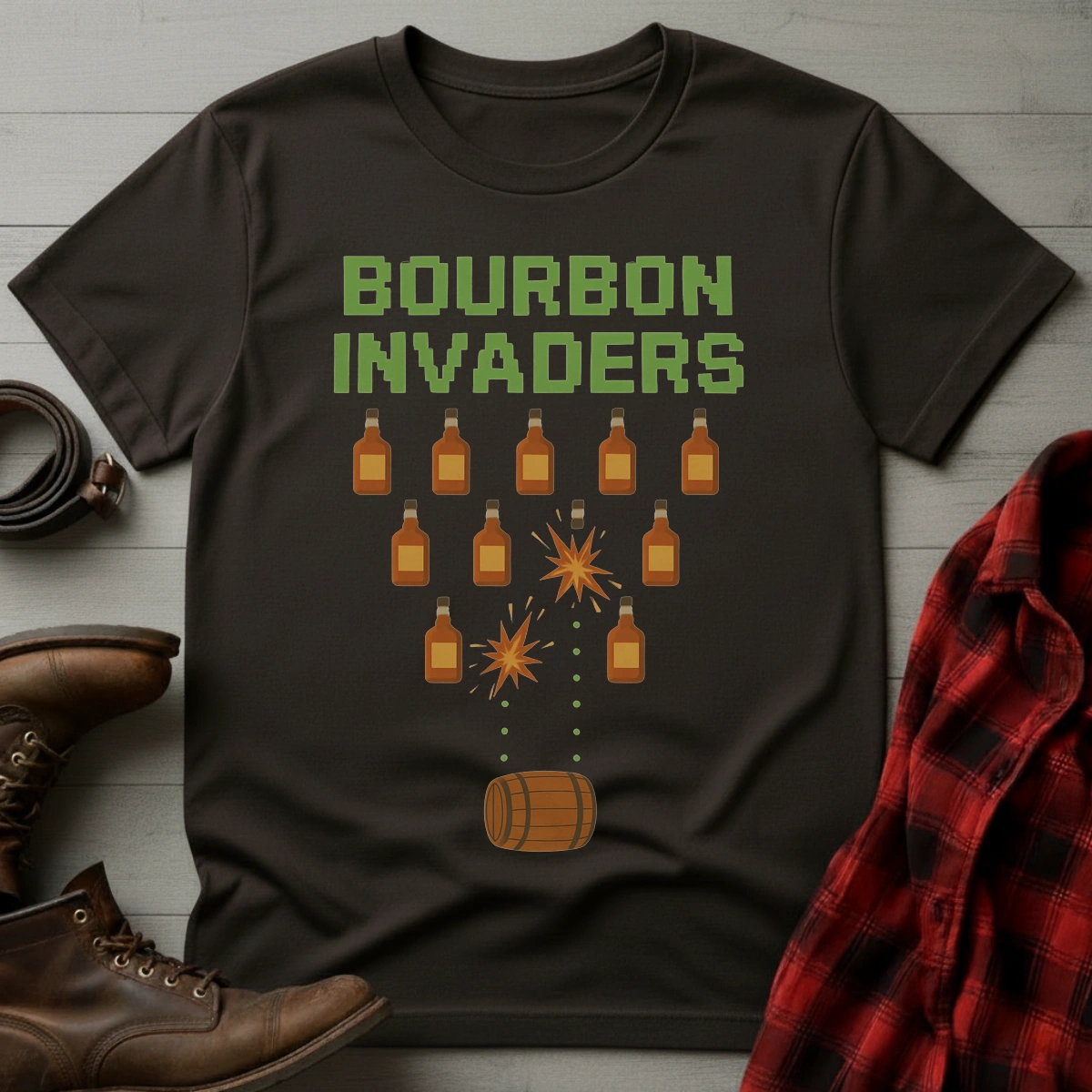 Bourbon Invaders T-Shirt