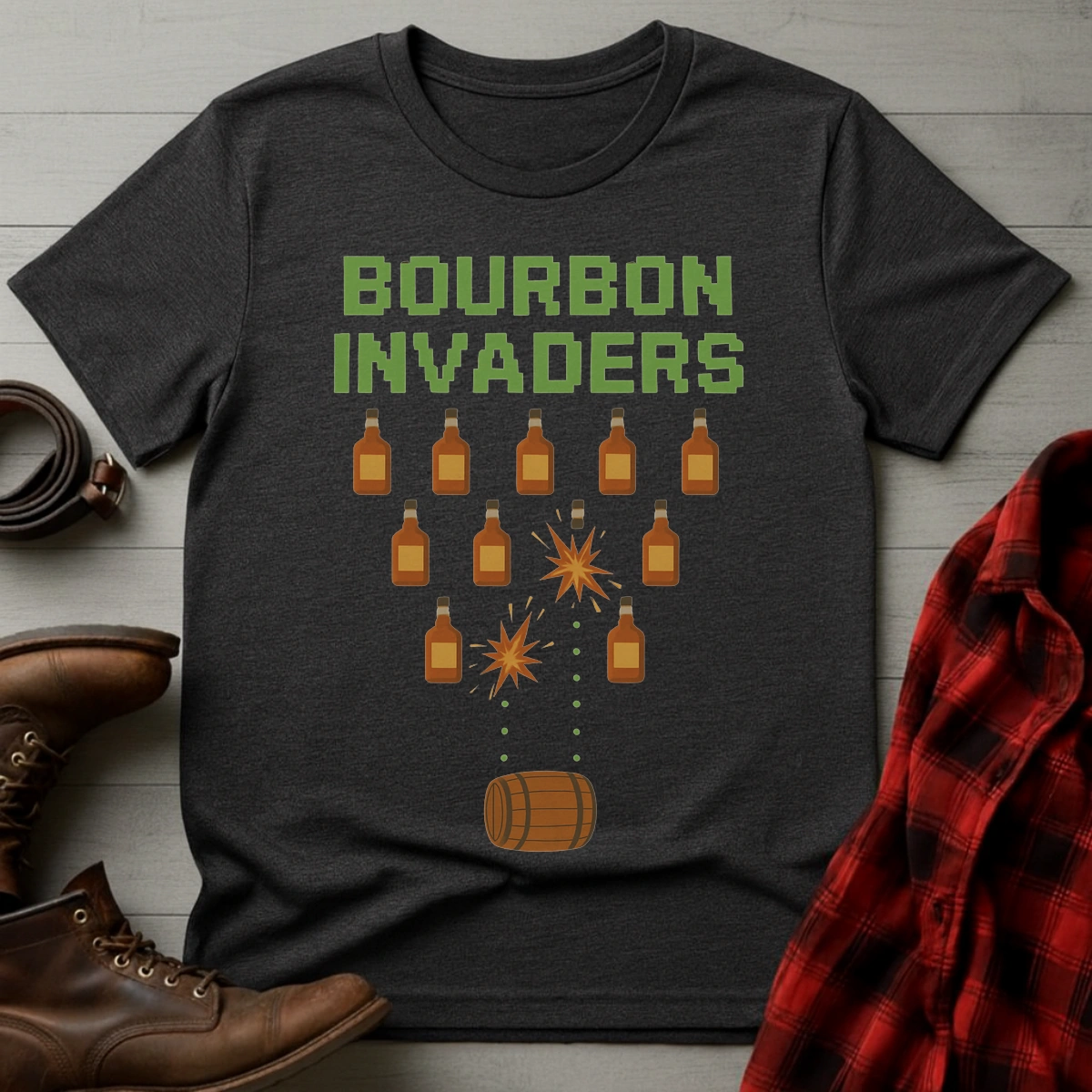 Bourbon Invaders T-Shirt