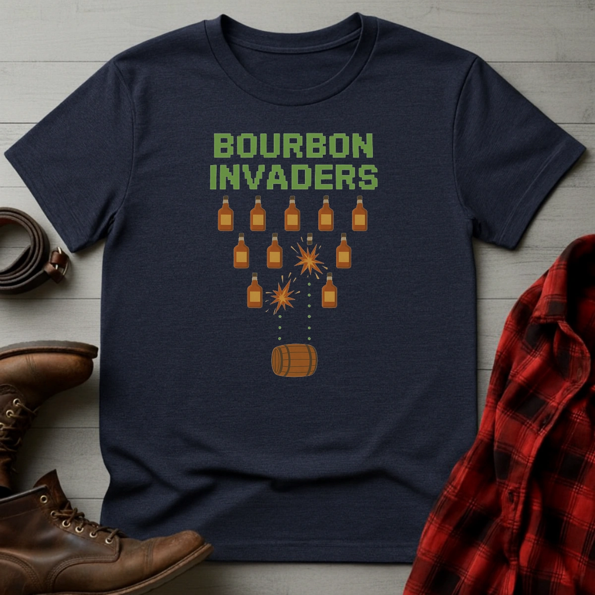 Bourbon Invaders T-Shirt