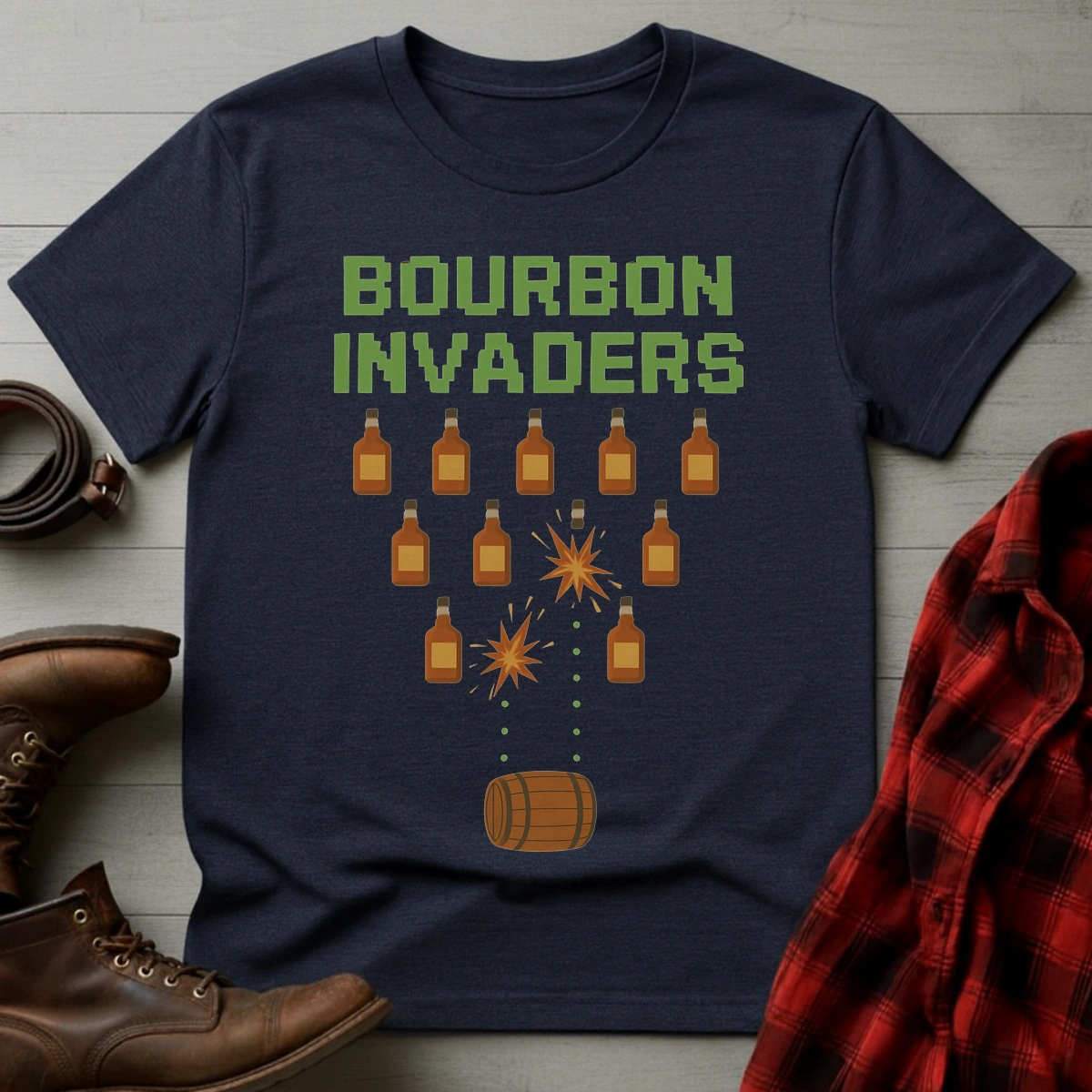 Bourbon Invaders T-Shirt
