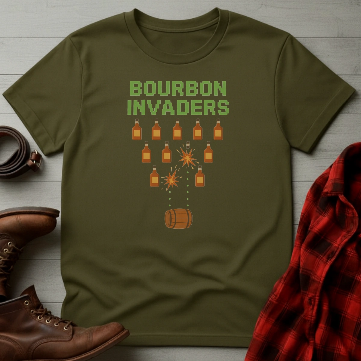 Bourbon Invaders T-Shirt