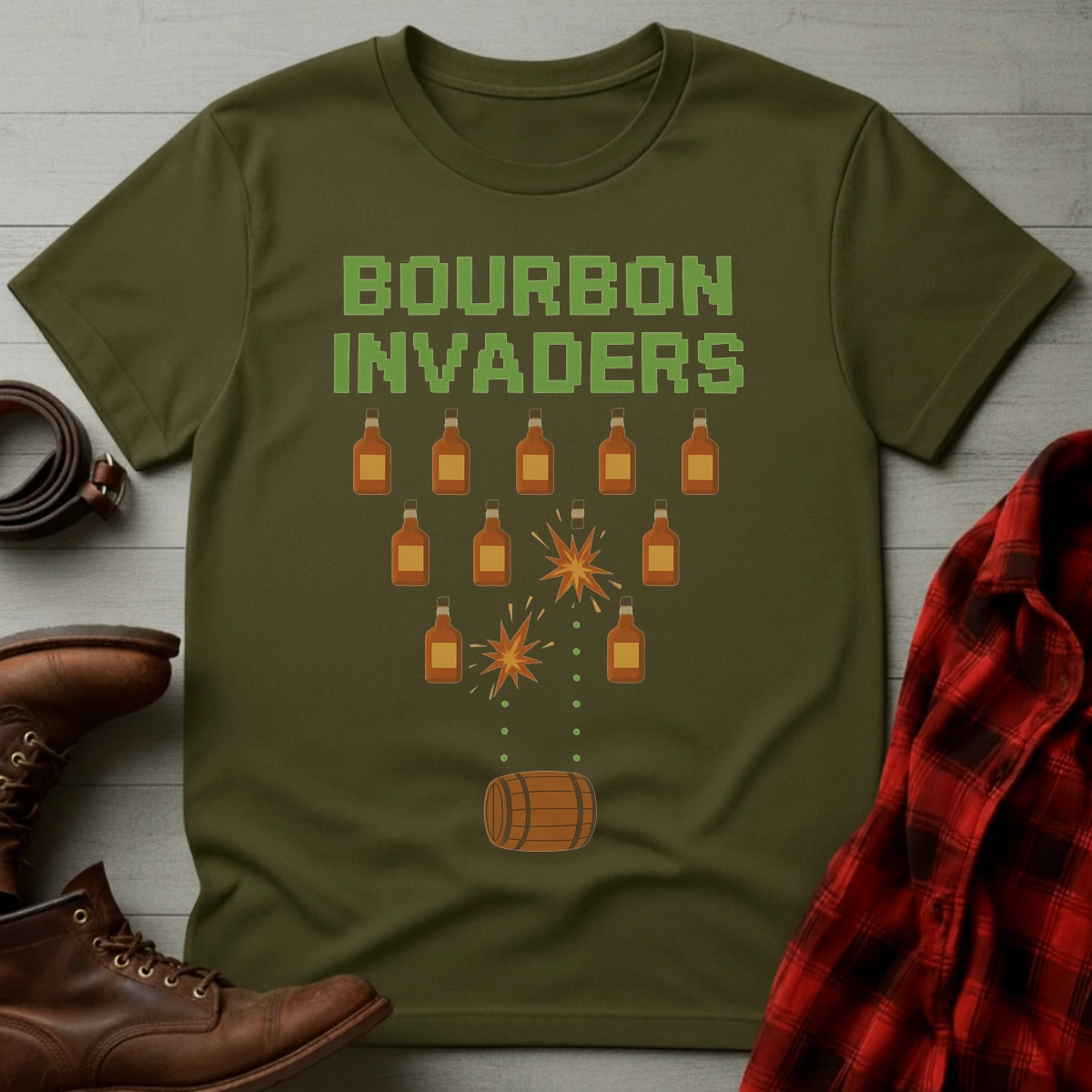Bourbon Invaders T-Shirt