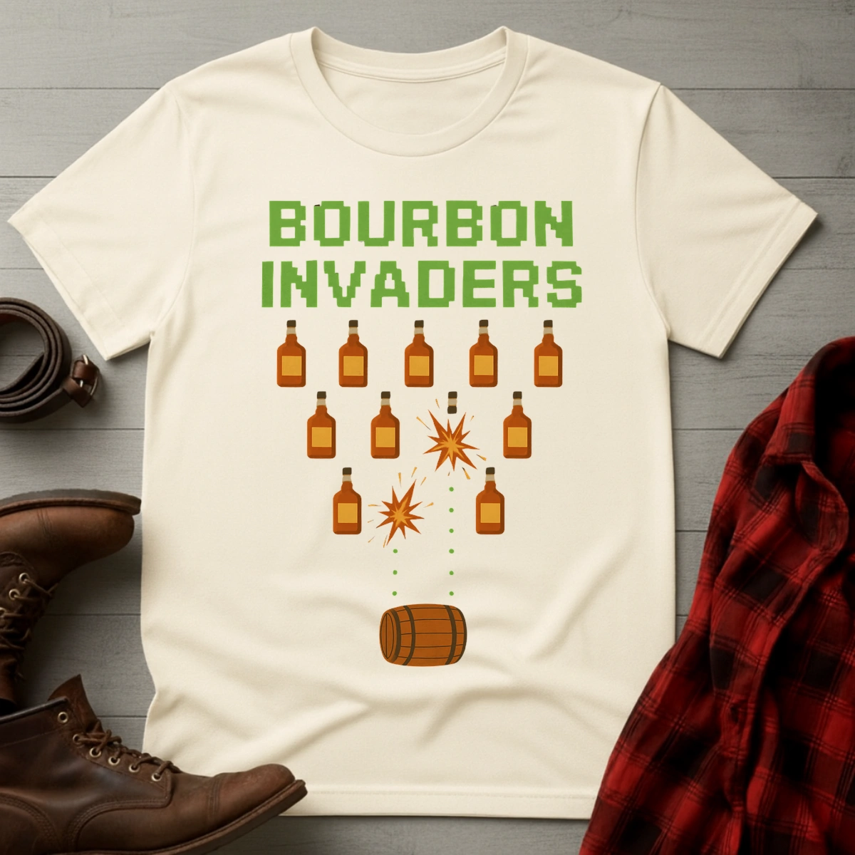 Bourbon Invaders T-Shirt