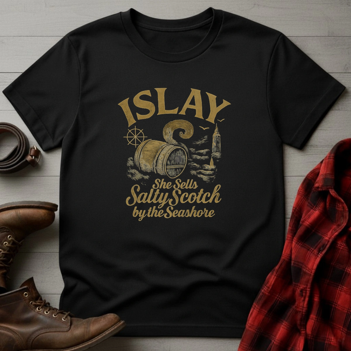 Islay Salty Scotch by Seashore T-Shirt