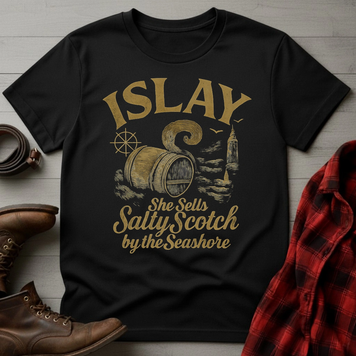 Islay Salty Scotch by Seashore T-Shirt