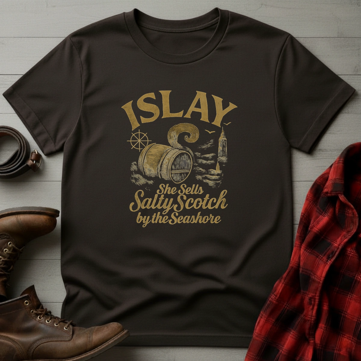 Islay Salty Scotch by Seashore T-Shirt