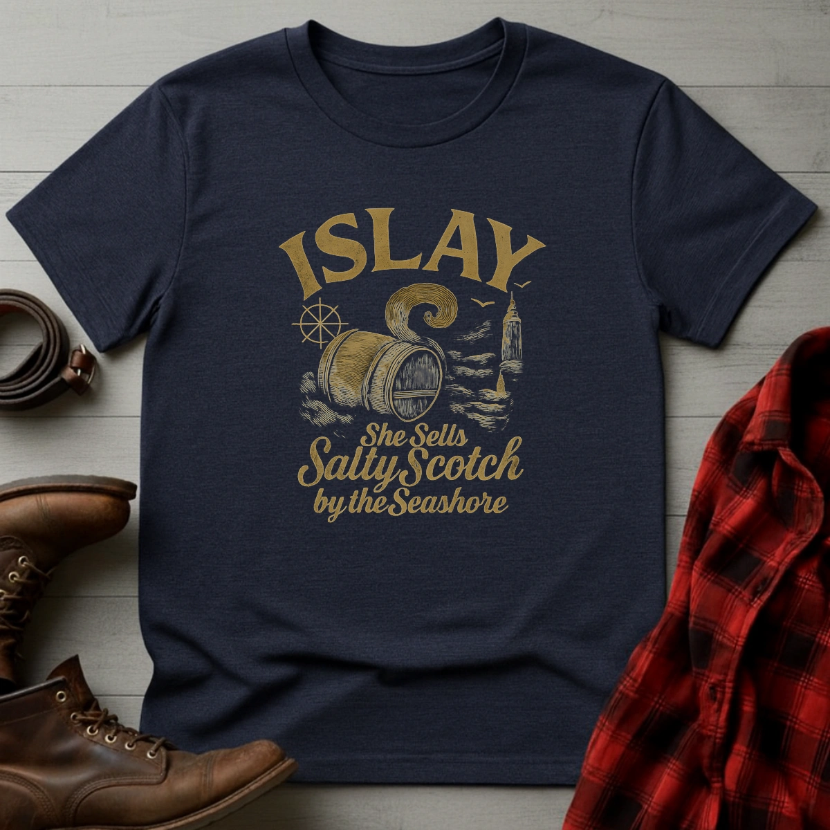 Islay Salty Scotch by Seashore T-Shirt