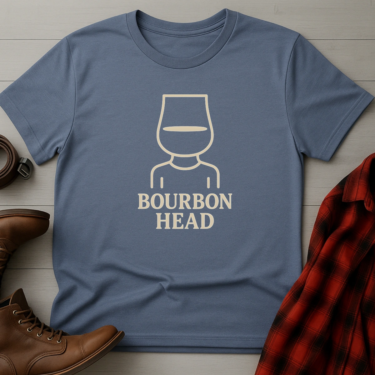 Minimalist Bourbon Head T-Shirt