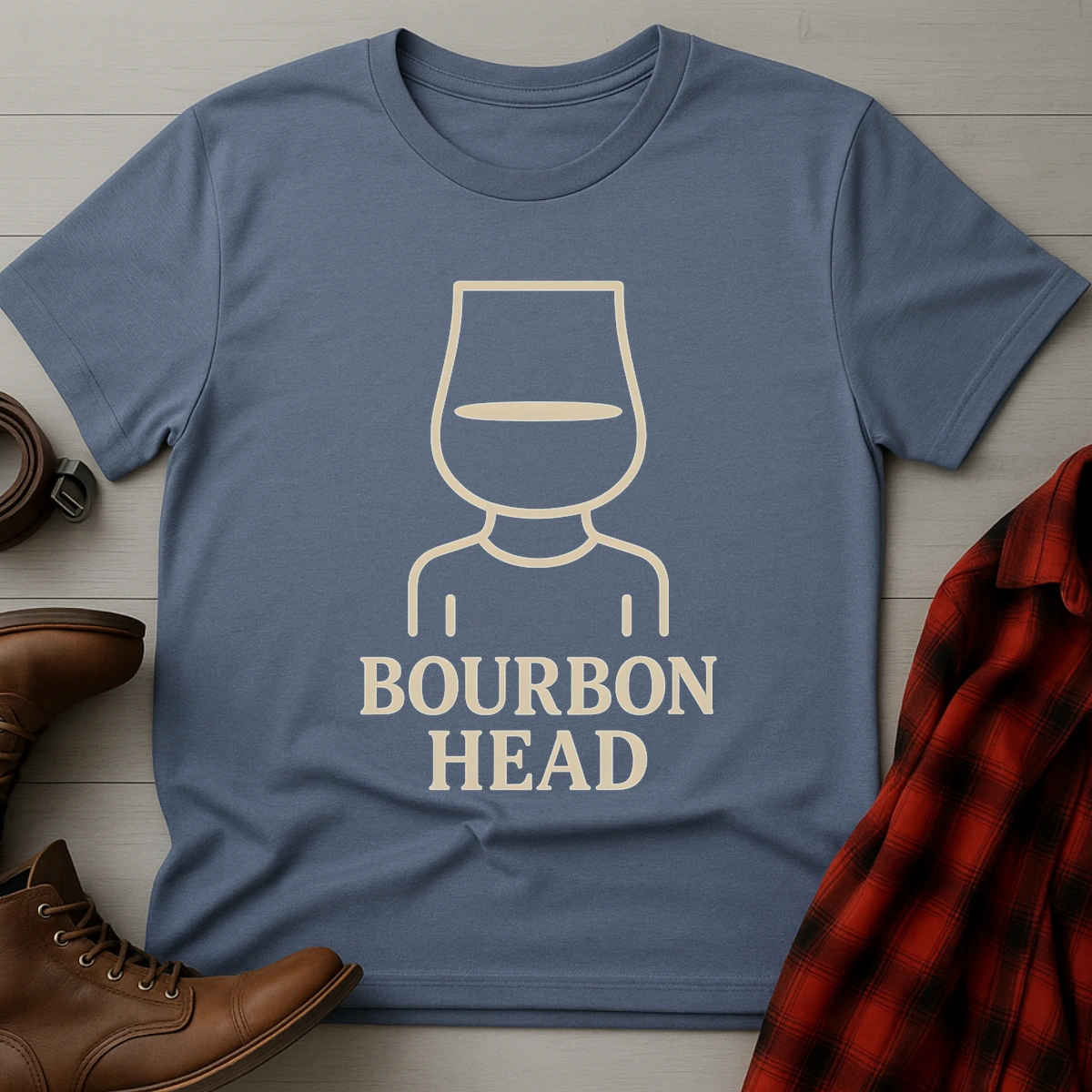 Minimalist Bourbon Head T-Shirt