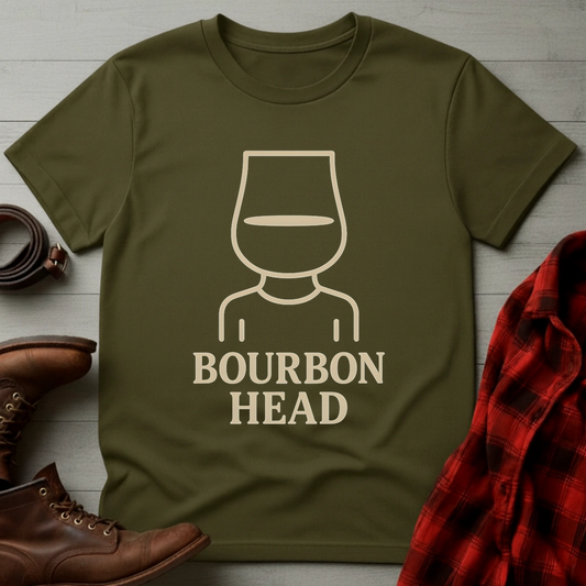 Minimalist Bourbon Head T-Shirt