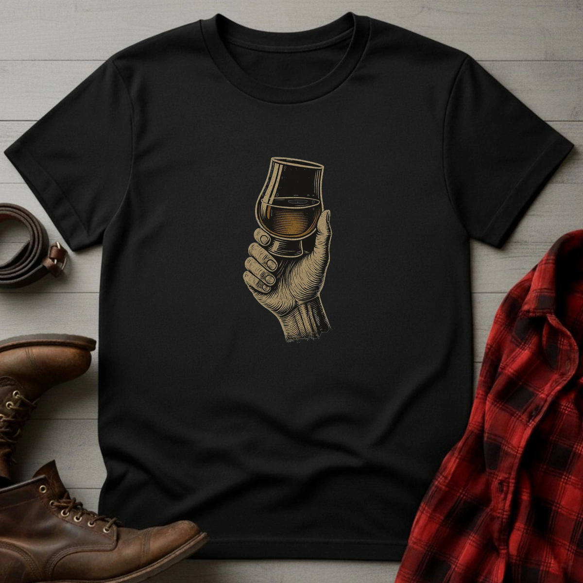 Hand Holding Whiskey Glass T-Shirt
