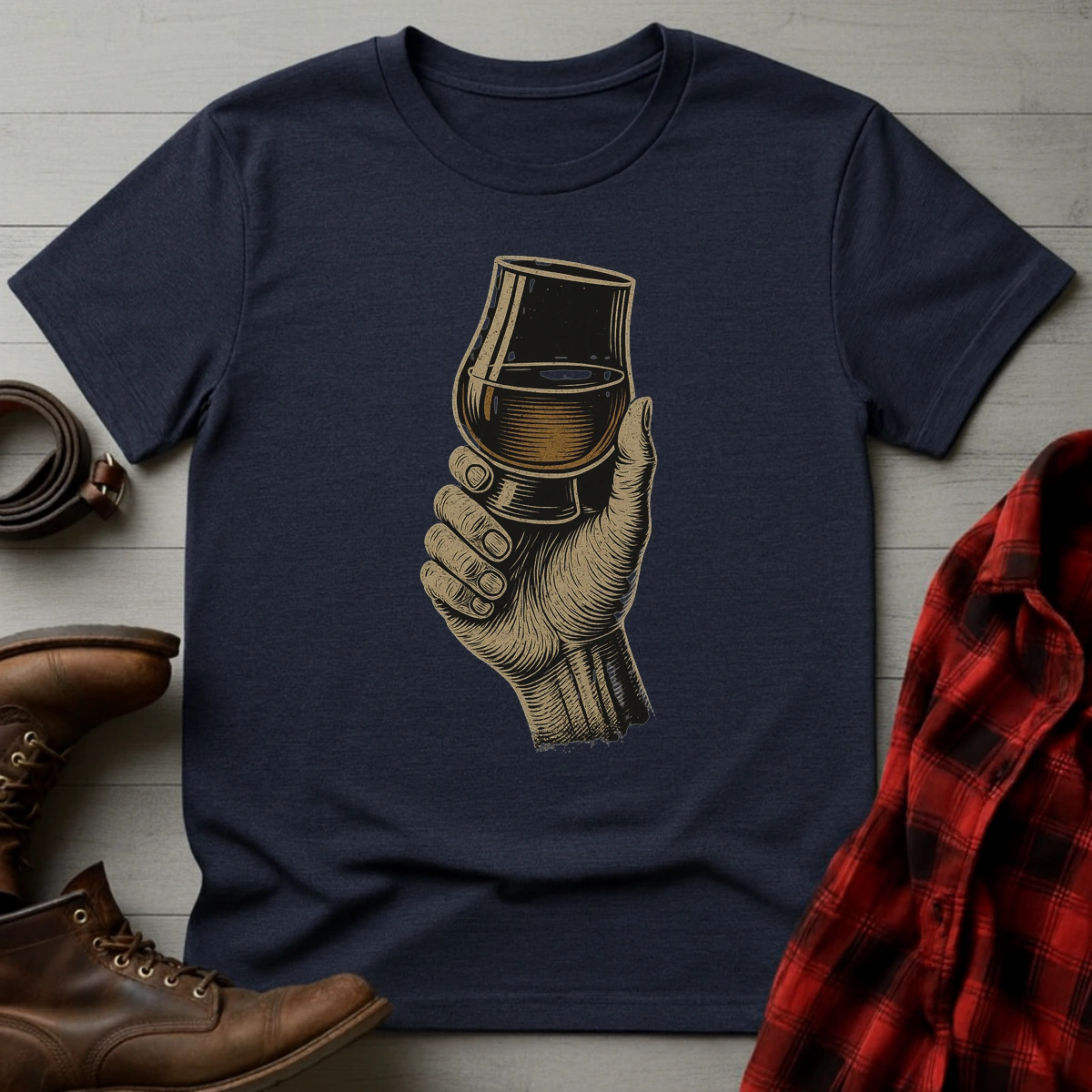 Hand Holding Whiskey Glass T-Shirt